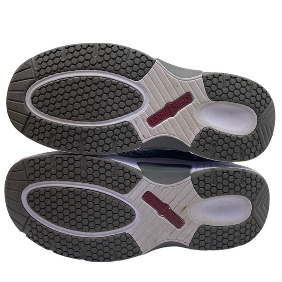 Orthofeet Womens Shoes Walking Sneakers Sz 7 Medium Gray Yellow Low Top Comfort - Picture 9 of 10